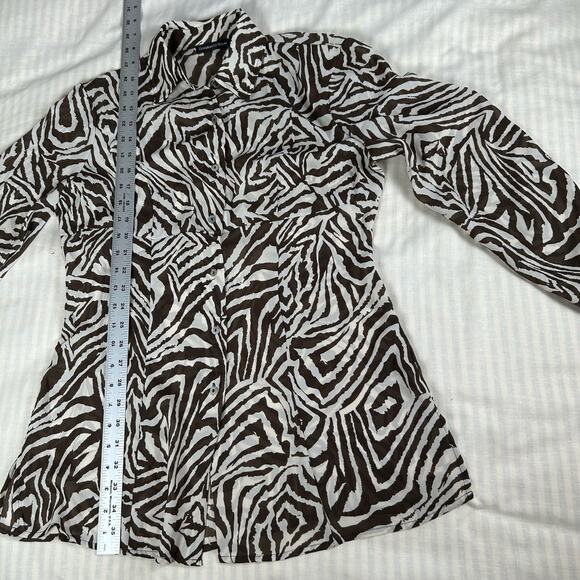Essentials by Milano Women’s Sz S zebra lightweight animal print Bohemian Y2K - Picture 7 of 8